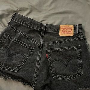 Levi's Women's Dark Gray Jean Shorts